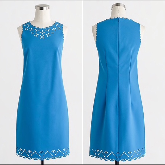 J. Crew Factory Dresses & Skirts - J. Crew Laser-cut Floral dress in blue siz…